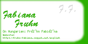 fabiana fruhn business card